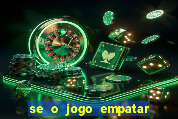 se o jogo empatar hoje quem ganha